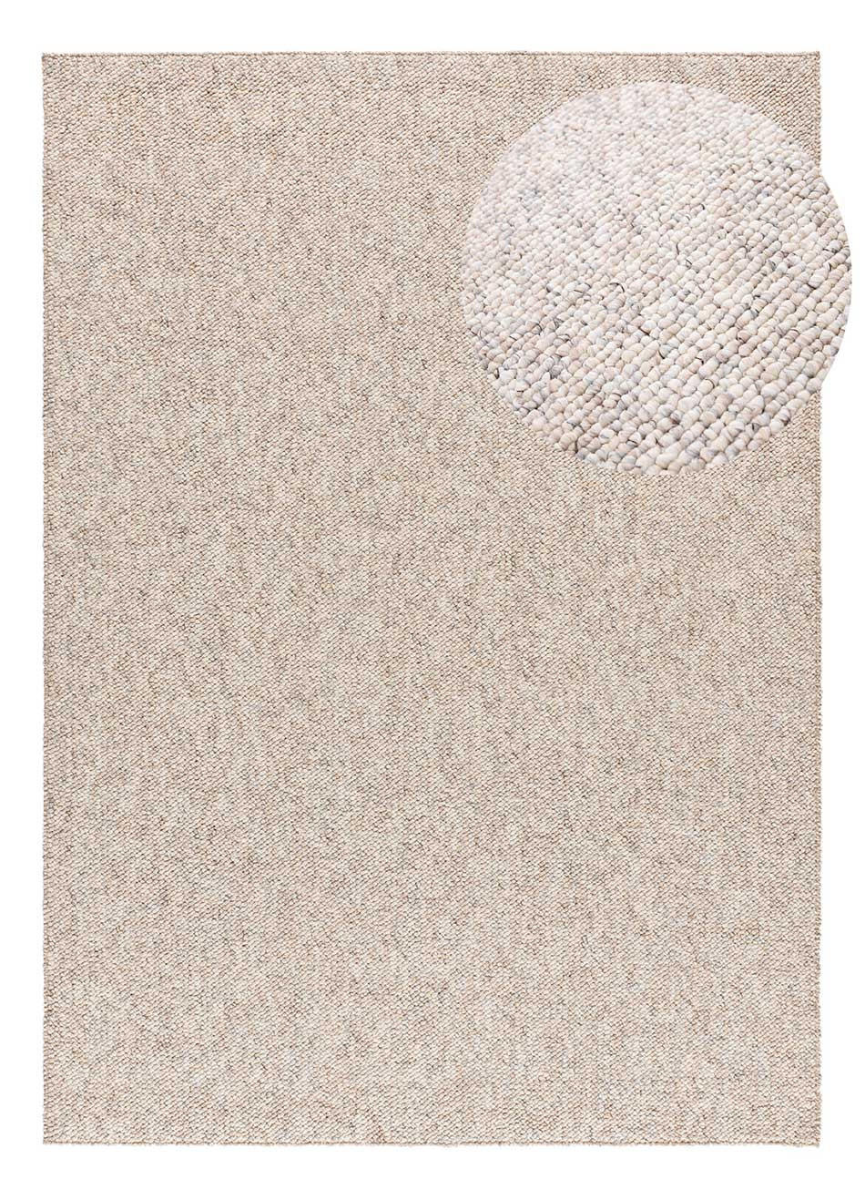 WEBTEPPICH Creme Petra 80/150 cm - Creme, Textil (80/150cm) - Atticgo