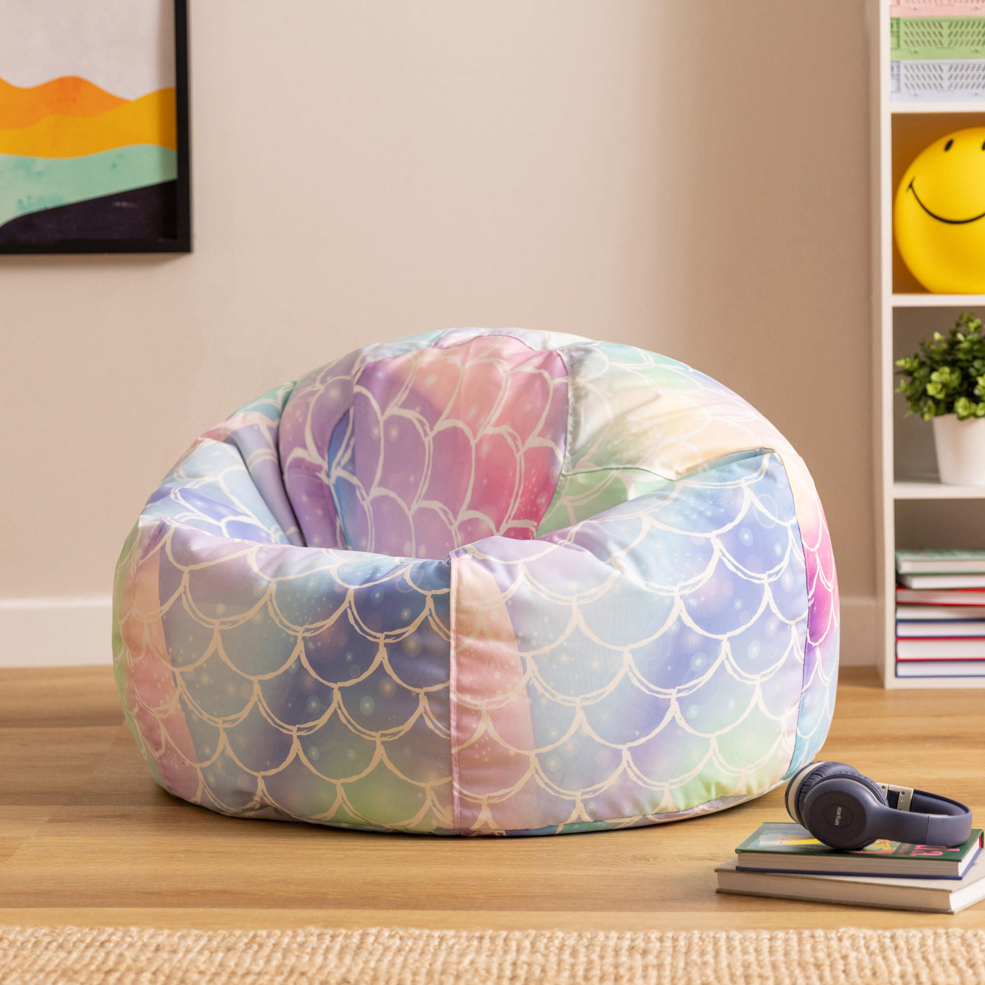 KINDERSITZSACK Kingston Meerjungfrau - Pink/Multicolor, Textil (80/45/80cm) - icon