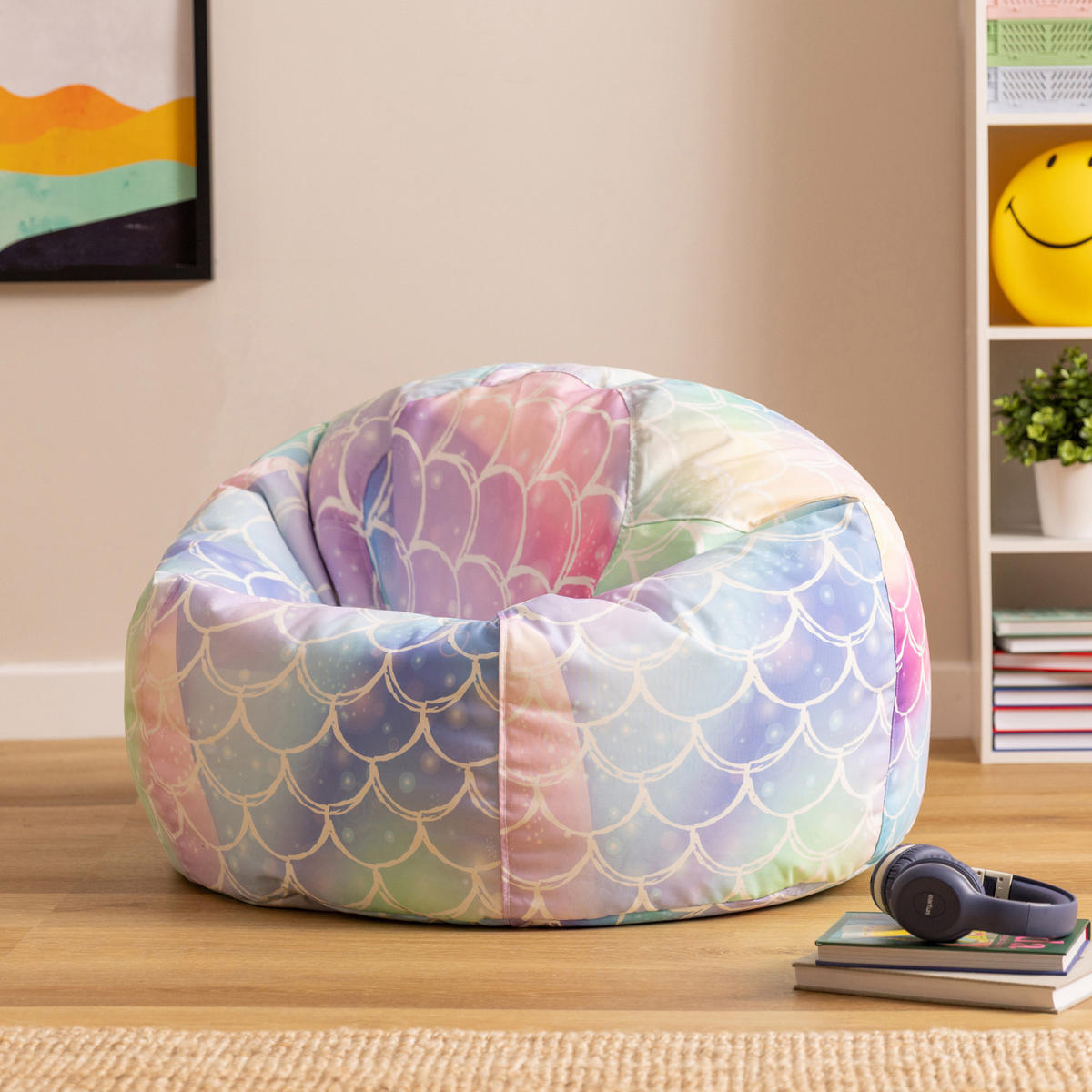 KINDERSITZSACK Kingston Meerjungfrau - Pink/Multicolor, Textil (80/45/80cm) - icon
