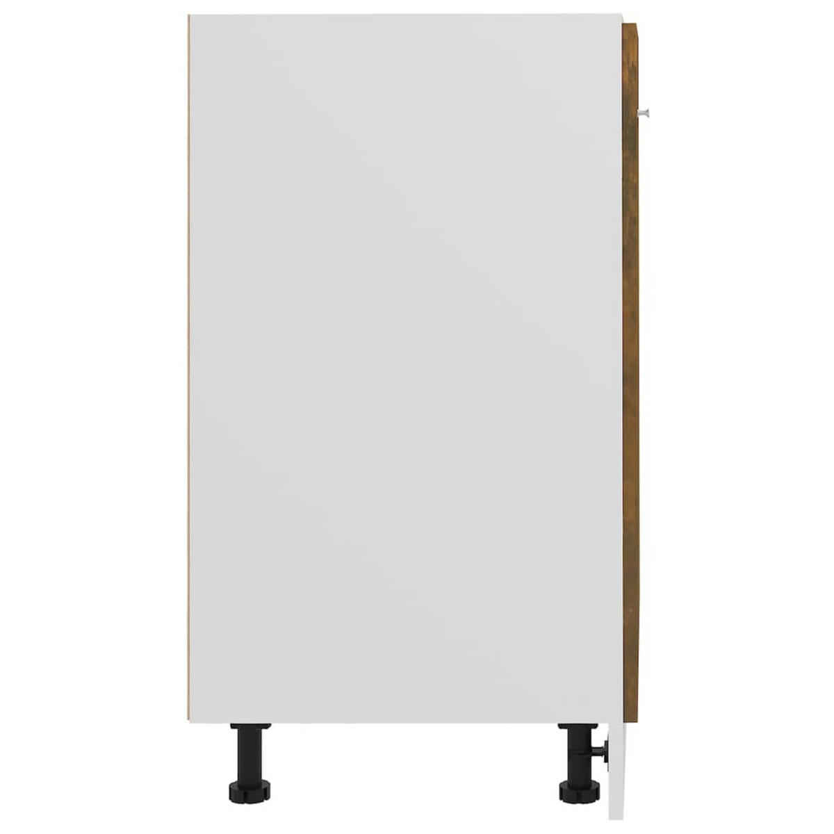 KÜCHENUNTERSCHRANK Lyon mit 2 Türen 60/46/81,5 cm aus Holzwerkstoff Räuchereiche Dekor - Dunkelbraun, Holz (60/81.5/46cm) - vidaXL