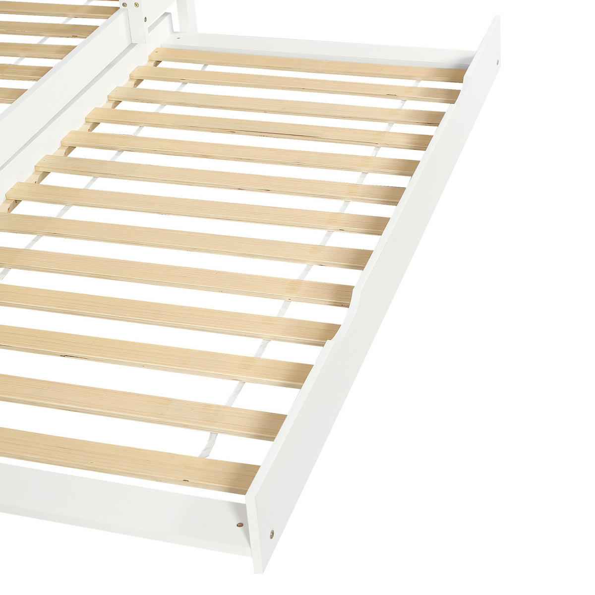 ETAGENBETT Ausziehbar Weiß 90x200cm - Weiß, Holz (90/200cm) - ComfortXL