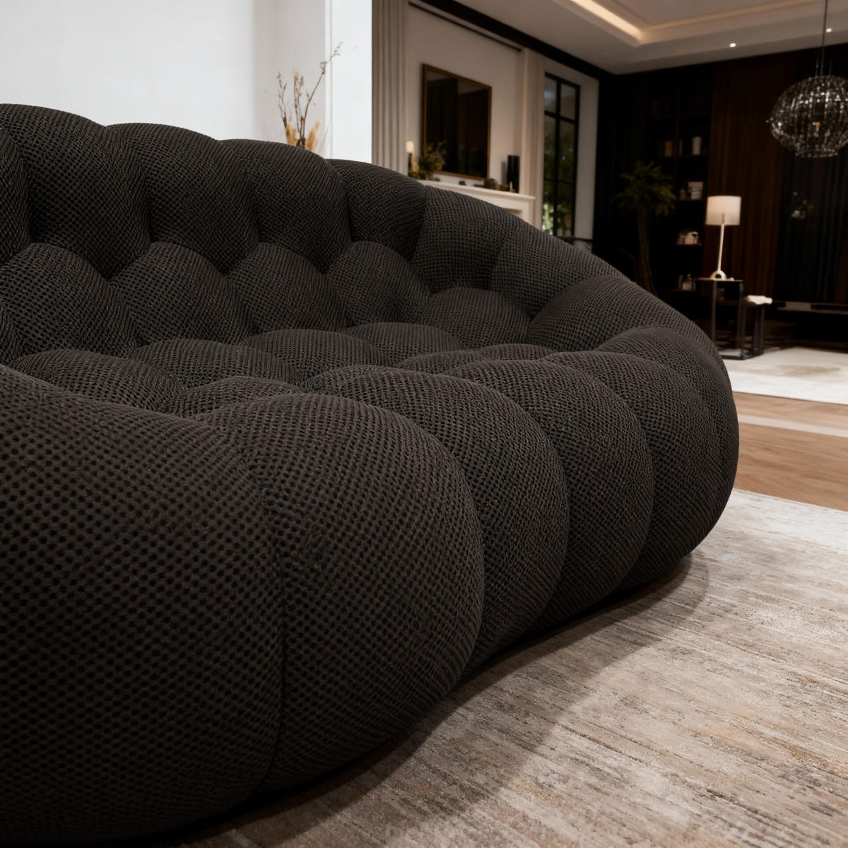 WOHNZIMMERSOFA Cocoon Doppel 2-Sitzer - Dunkle Schokolade - Dunkelbraun, Textil (190/77/113cm) - COCO Living