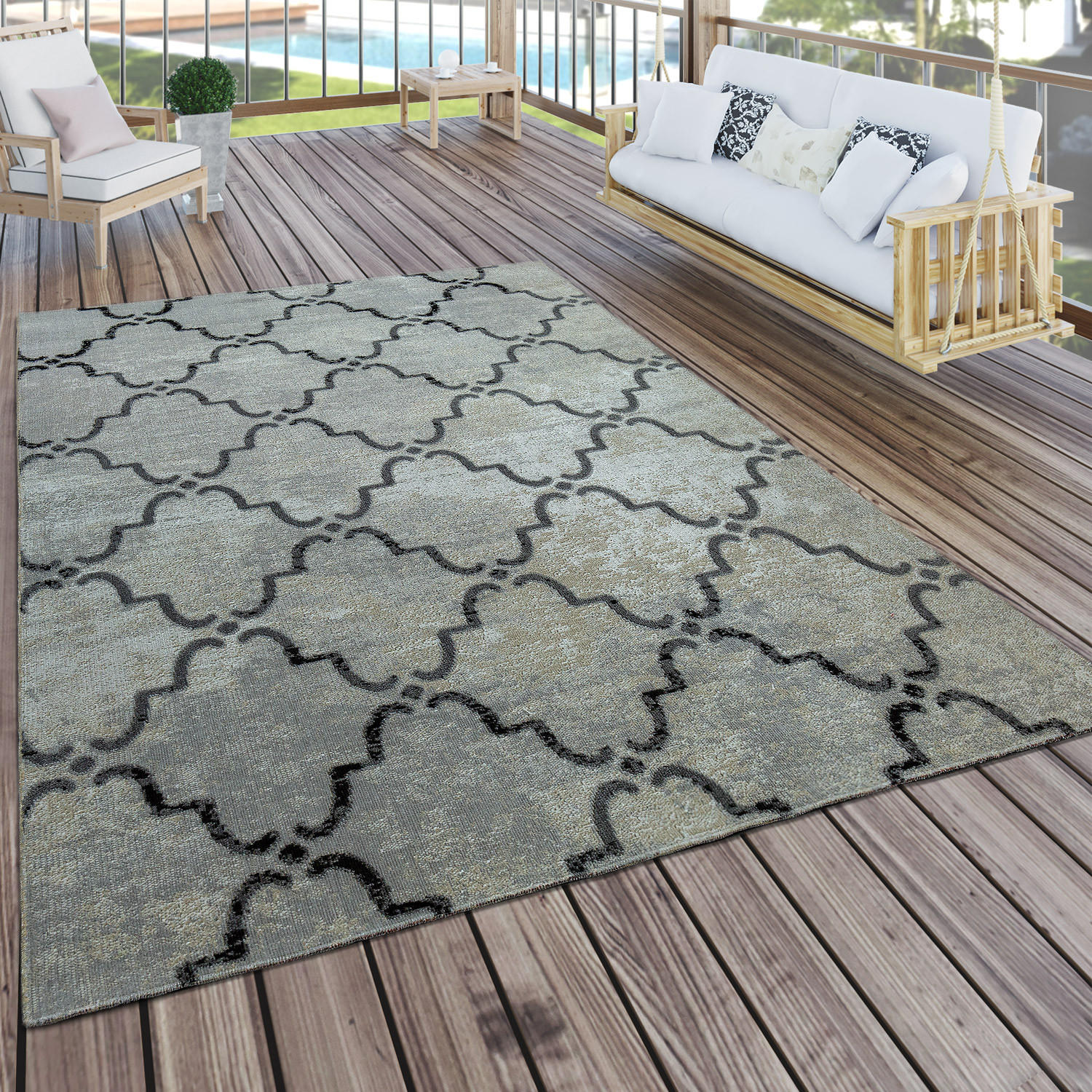 OUTDOORTEPPICH 80/150 cm Artigo 411 - Grau, Textil (80/150cm) - Paco Home