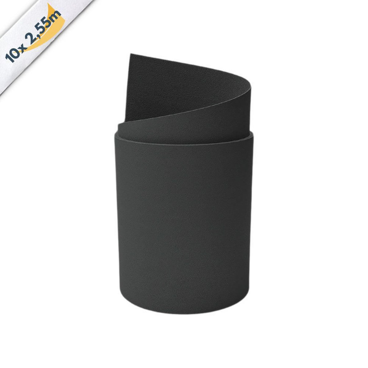SICHTSCHUTZSTREIFEN PP Sichtschutzstreifen Doppelstabzaun Anthrazit,10x 2,55m - Anthrazit, Kunststoff (2550/19cm) - ZAUN|ZU