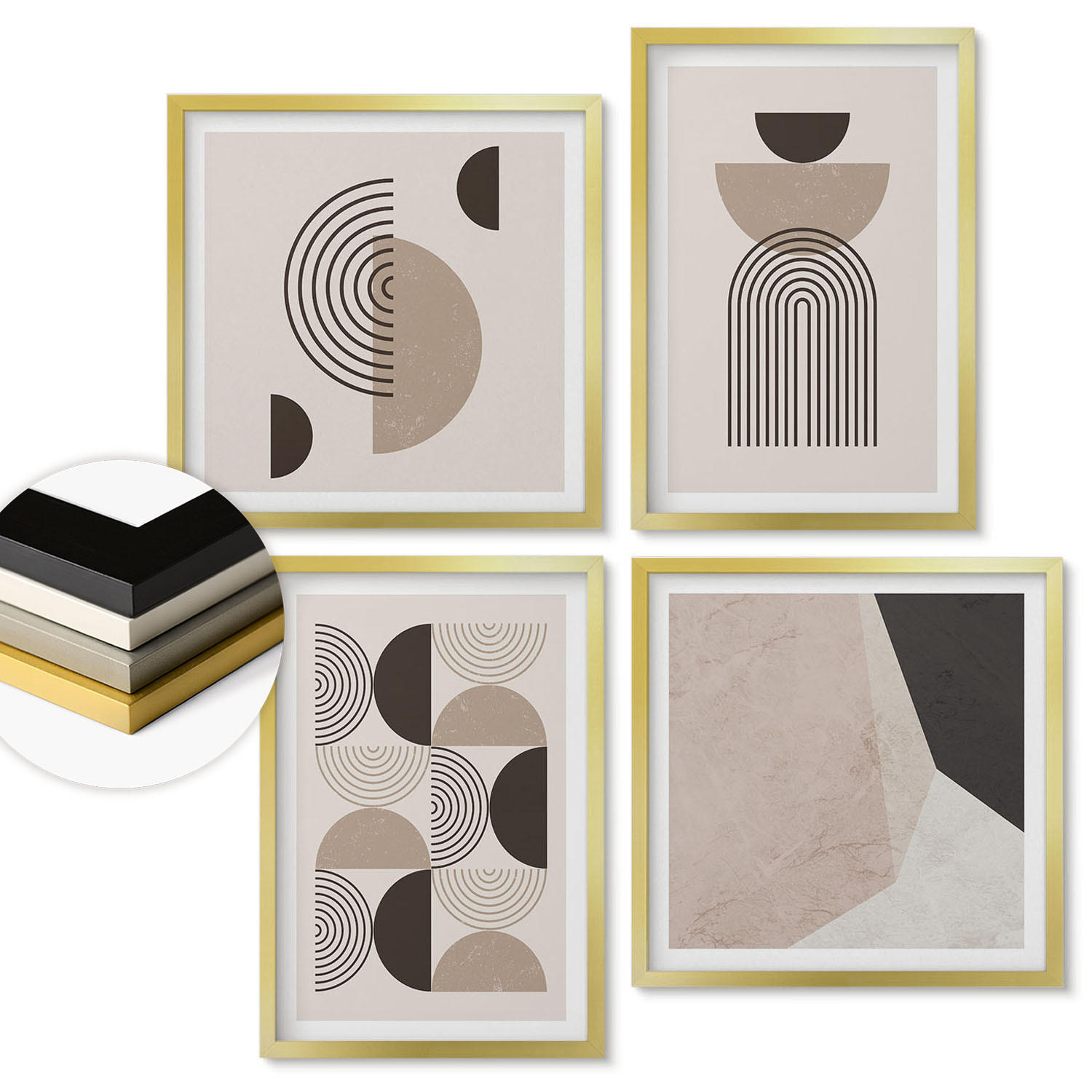 ArtPrintCave Wandbilder Gold 50x50 cm