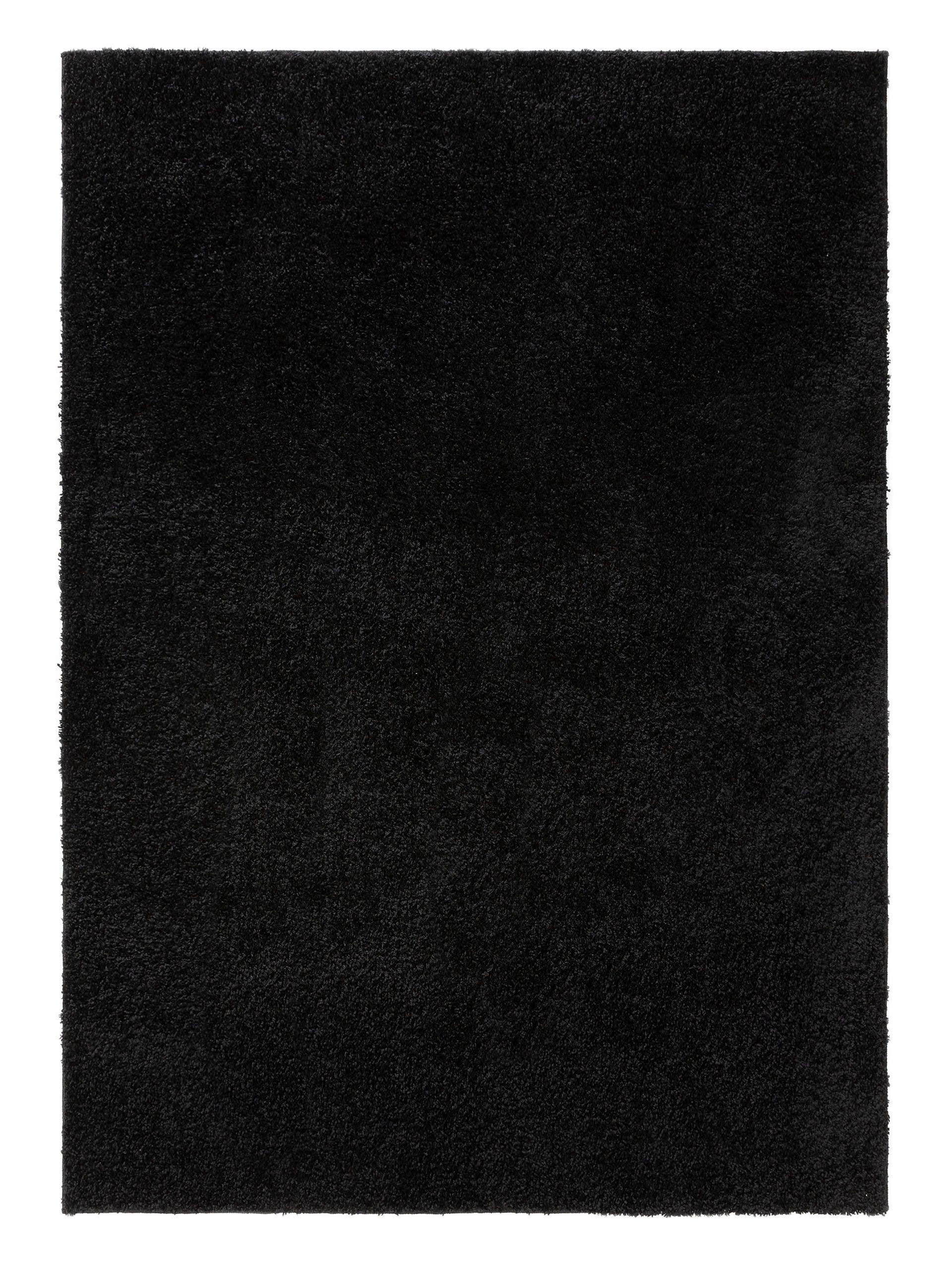 HOCHFLORTEPPICH Soho Schwarz 200x290 cm - Schwarz, Kunststoff (200/290cm) - benuta