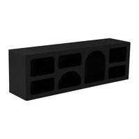TV-MÖBEL mit 7 Fächern - Schwarz - LUELA - Schwarz, Holz (40/51/160cm) - Vente-Unique