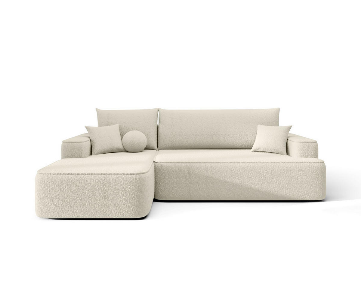 ECKSOFA mit Schlaffunktion FIGO Quelle 03 Links - Beige, Textil (250/150cm) - Bedante