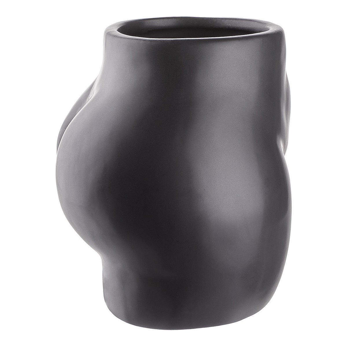 BLUMENTOPF/VASE (4er Set) Boody - Schwarz, Stein (15cm) - Butlers