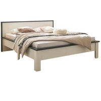 BETT weiß Pinie, anthrazit Landhaus, Doppelbett Liegefläche 180 x 200 cm - Anthrazit/Weiß, Holzwerkstoff (180/200cm) - Furn.Design