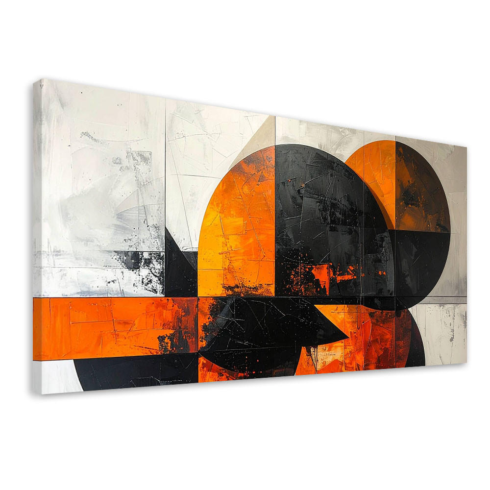 LEINWANDBILD 3D und geometrisch 120x60cm - Orange, Textil (120/60cm) - Feeby