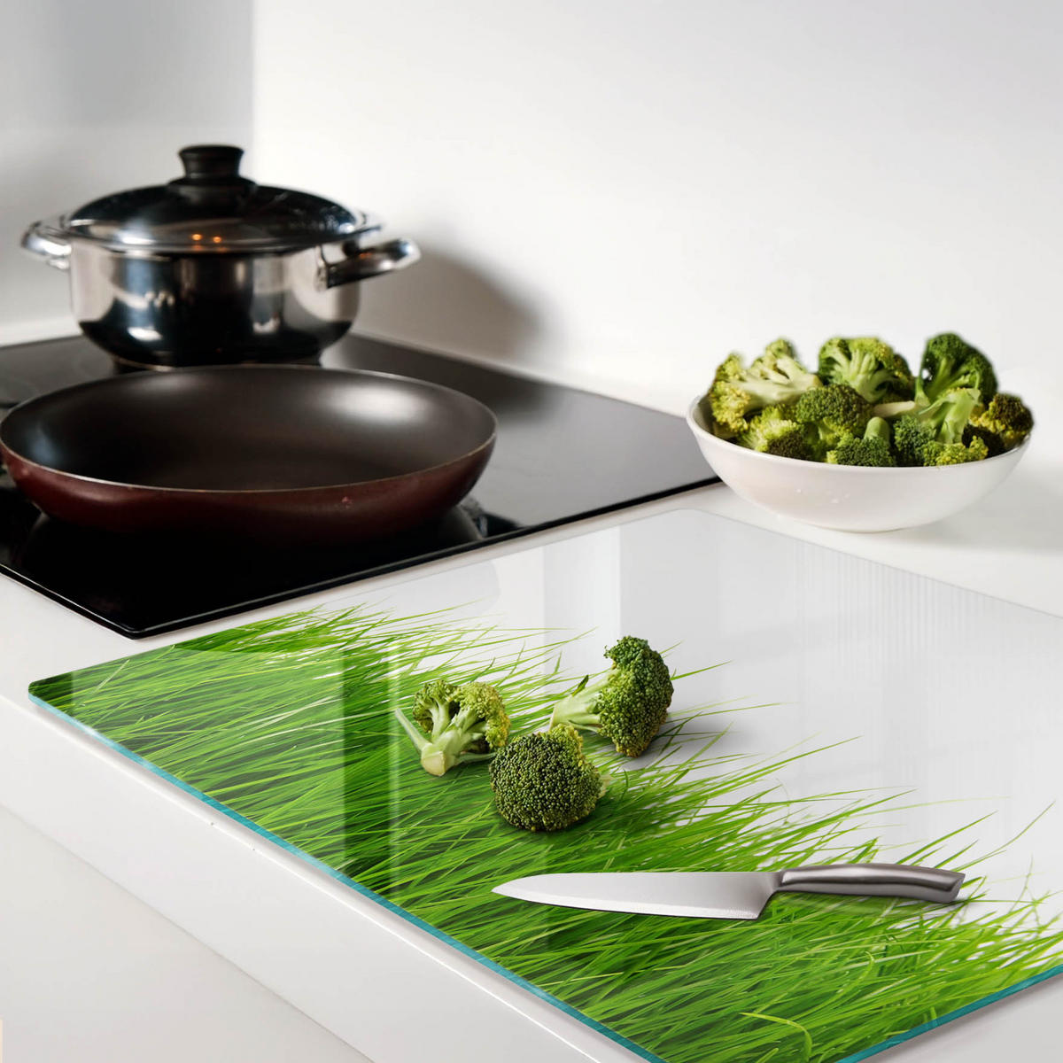 GLASPLATTE 60x52 cm Gras - Grün, Glas (60/0.4/52cm) - TULUP