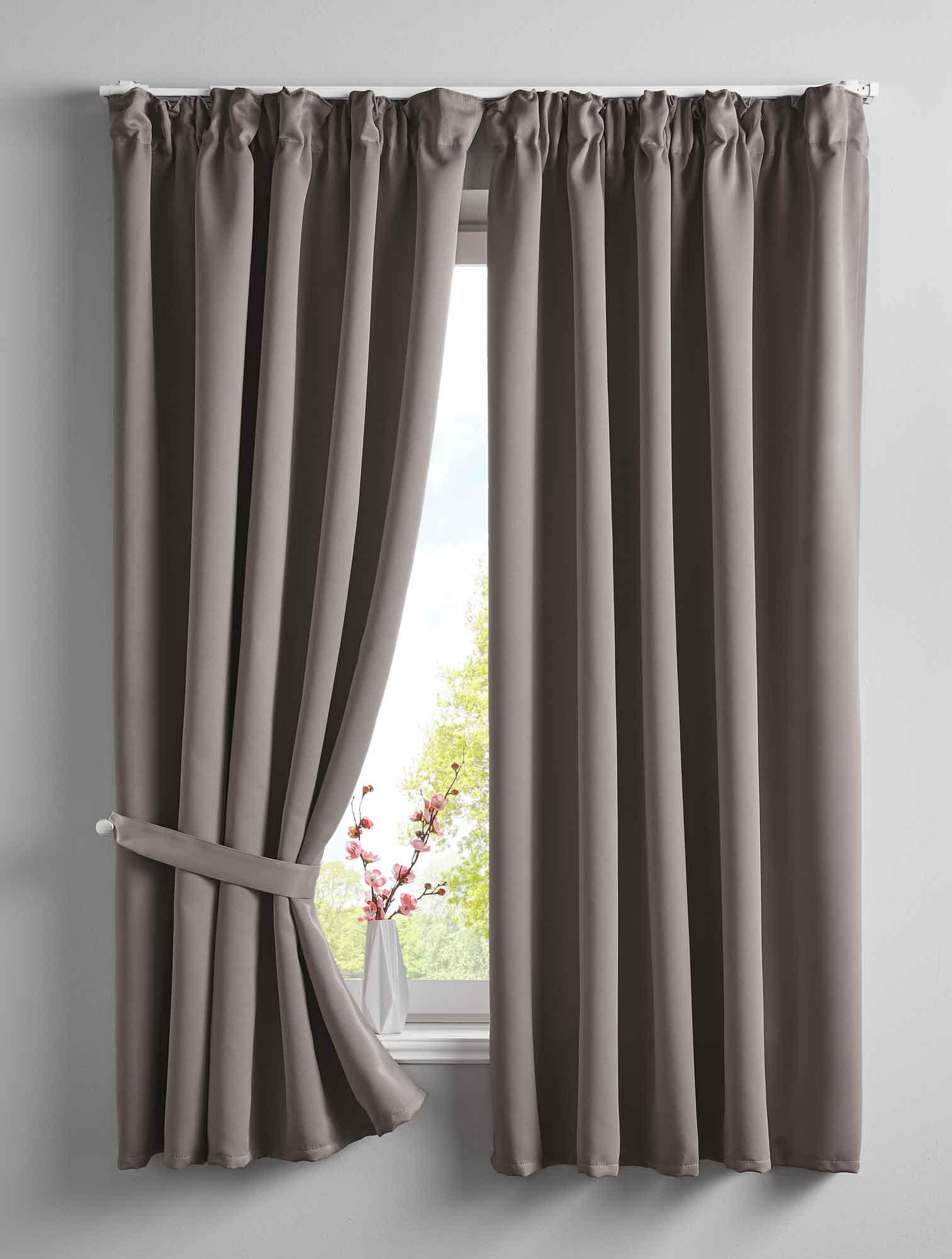VORHANG 2ER SET NEWYORK HxB 160x140 cm Taupe - Taupe, Textil (140/160cm) - Gardinenbox
