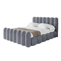 POLSTERBETT mit Bettkasten, Fußteil und Lattenrost, Boxbett ohne Matratze - SORA-Z 180x200 Grau - Grau, Holzwerkstoff/Textil (180/200cm) - ALTDECOR