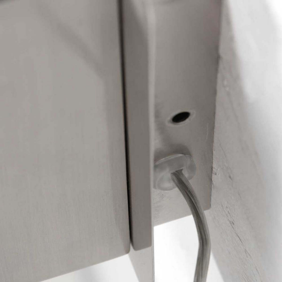 LED WANDLEUCHTE Metall Stahl Grau schwenkbar Ladestation - Silberfarben, Metall (30/16/16cm)