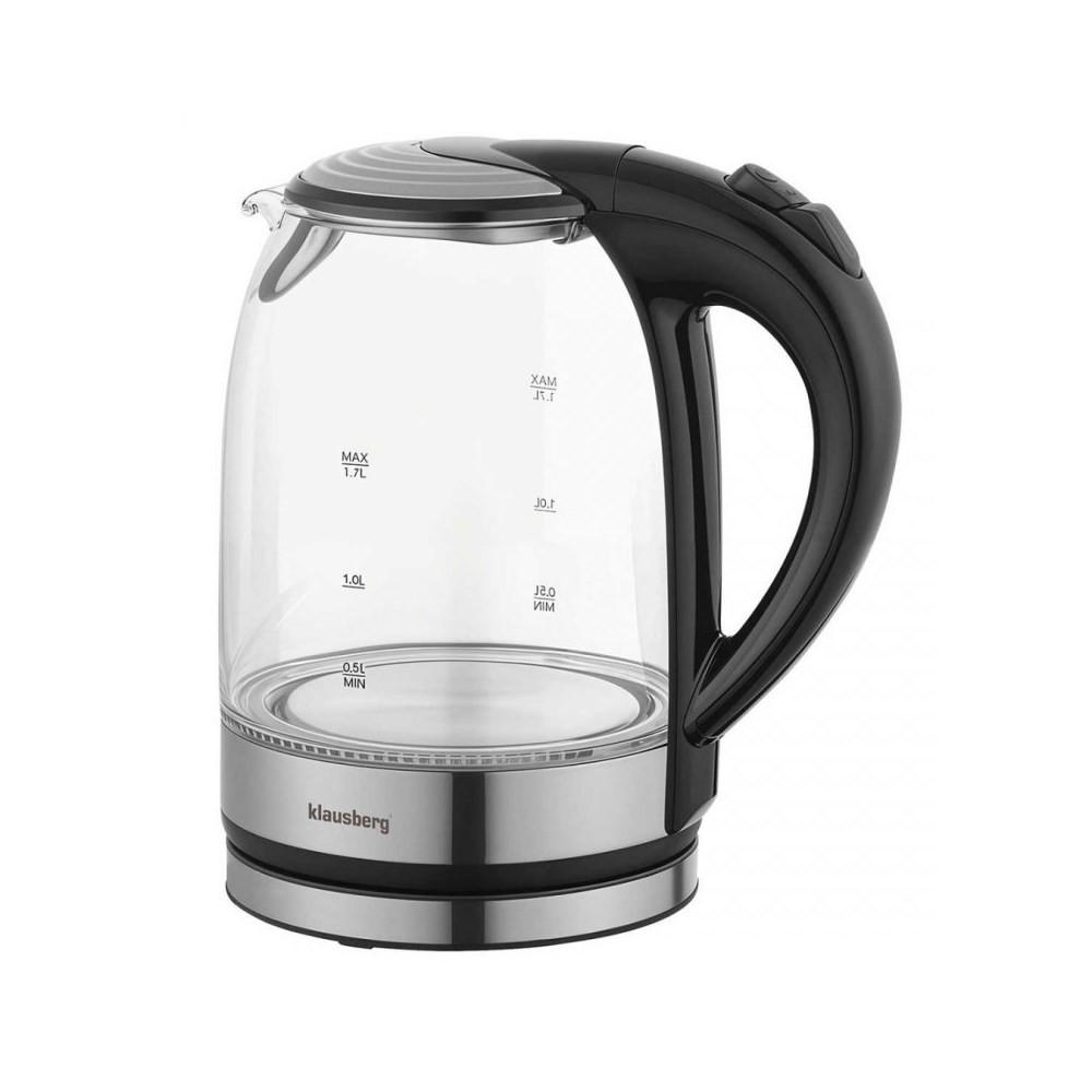 WASSERKOCHER ELEKTRISCH Schwarz 22/19/25 cm KB7886 - Schwarz, Metall (19/25/22cm) - Klausberg 