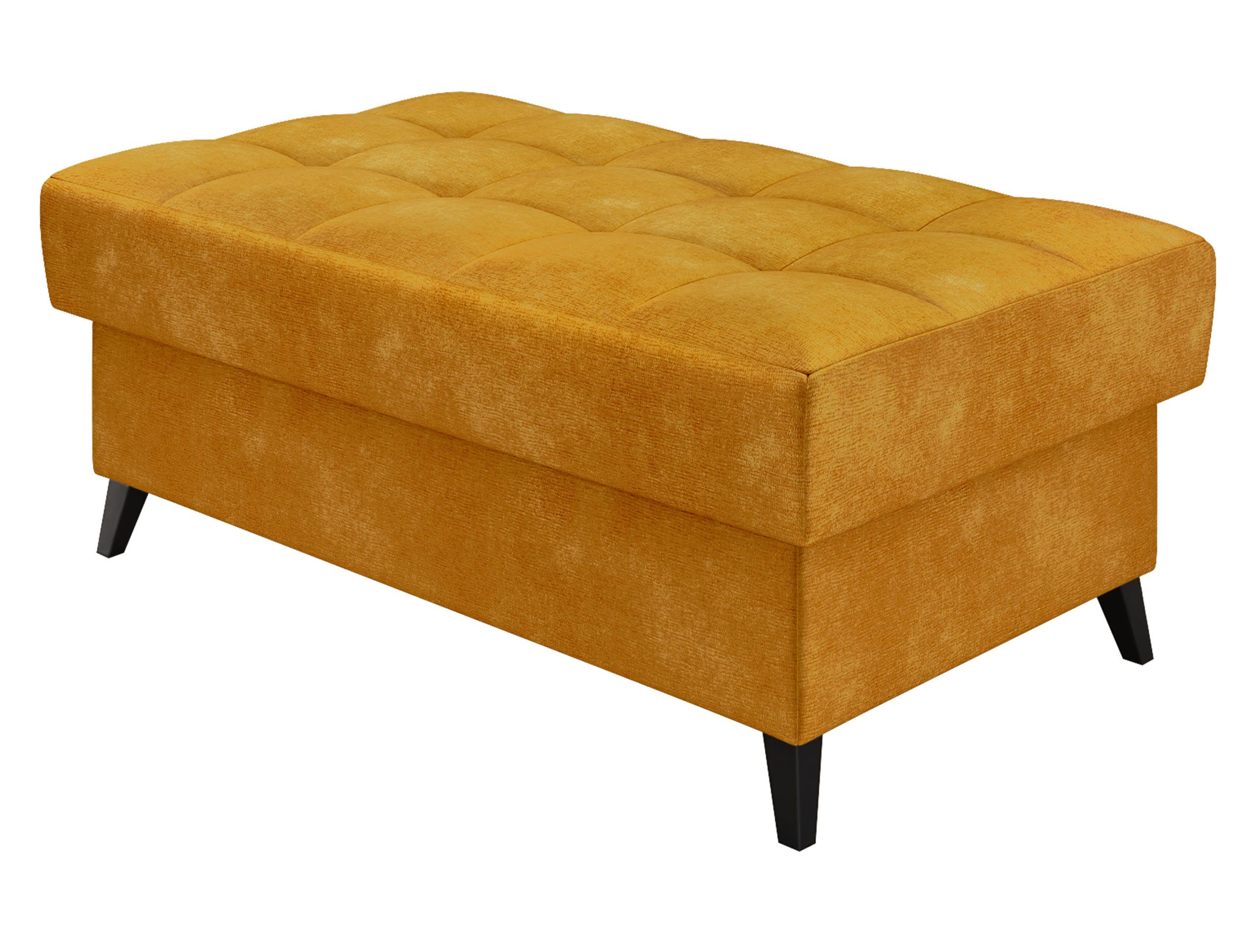 POLSTERHOCKER Nord - Currygelb/Schwarz, Holz/Textil (106/44/67cm) - MIRJAN24