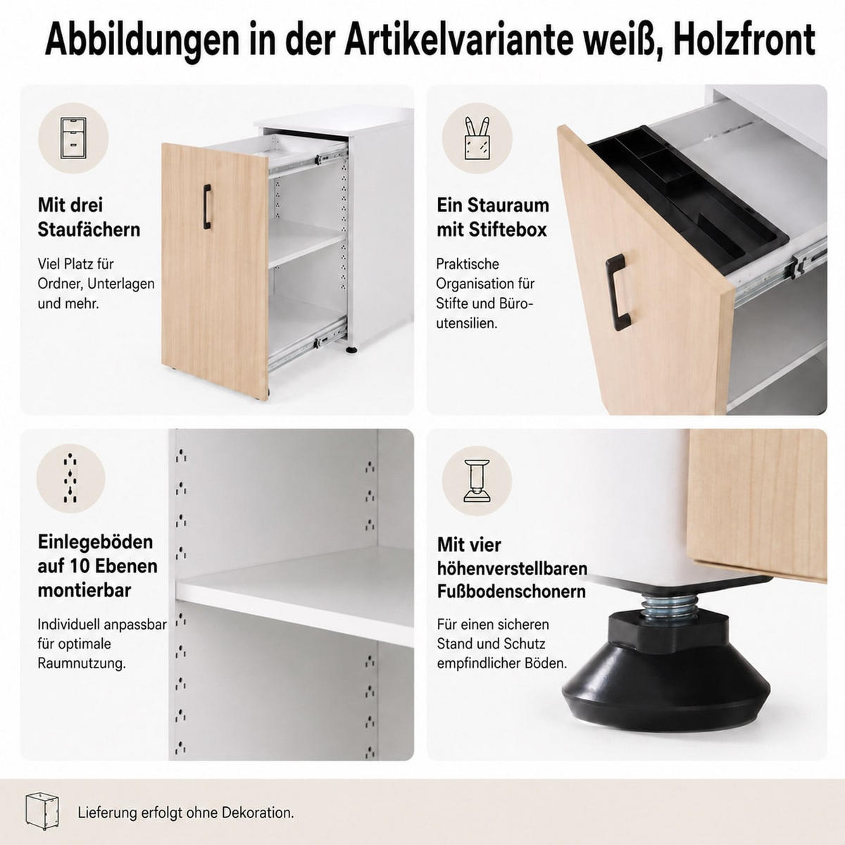 AKTENSCHRANK Dunkelgrau - Dunkelgrau, Metall (43/74/80cm) - MCW