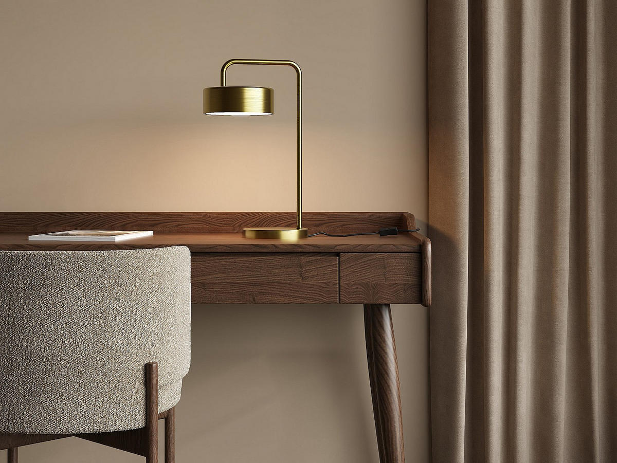 TISCHLAMPE - 23 cm x 16 cm - metall - goldfarben Otilie - Goldfarben, Metall (16/23/40cm) - Vente-Unique