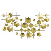 WANDDEKORATION Metall gold Flerovium - Goldfarben, Metall (89/45/3cm) - Beliani