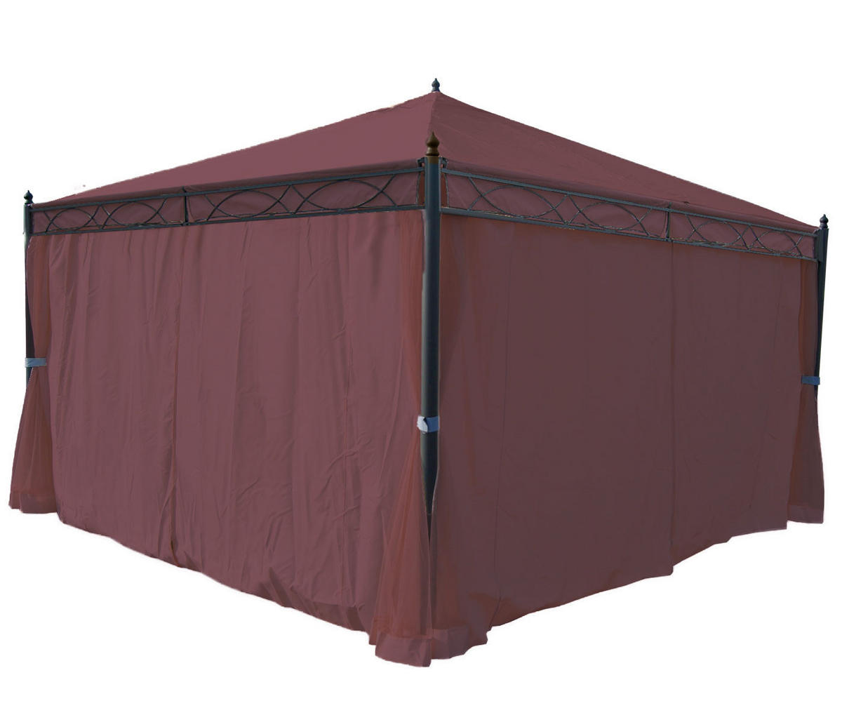 PERGOLA CALPE Rot, Braun - Rot/Braun, Textil (400/290/400cm) - MCW