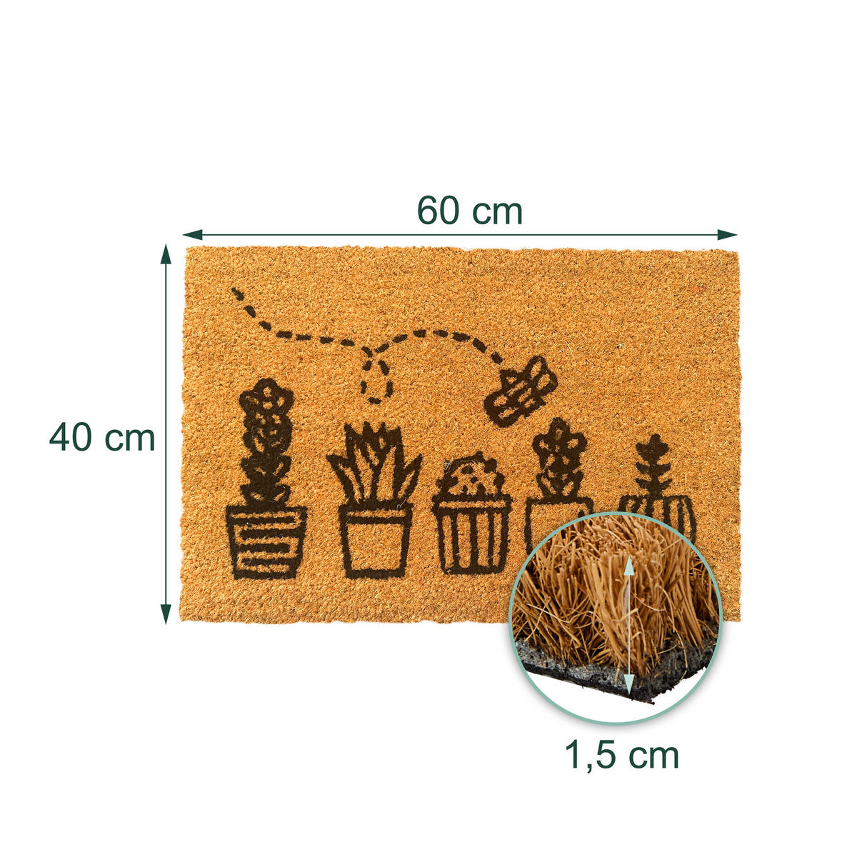 ROHOŽ - viacfarebná, textil/plast (60/40cm) - Relaxdays