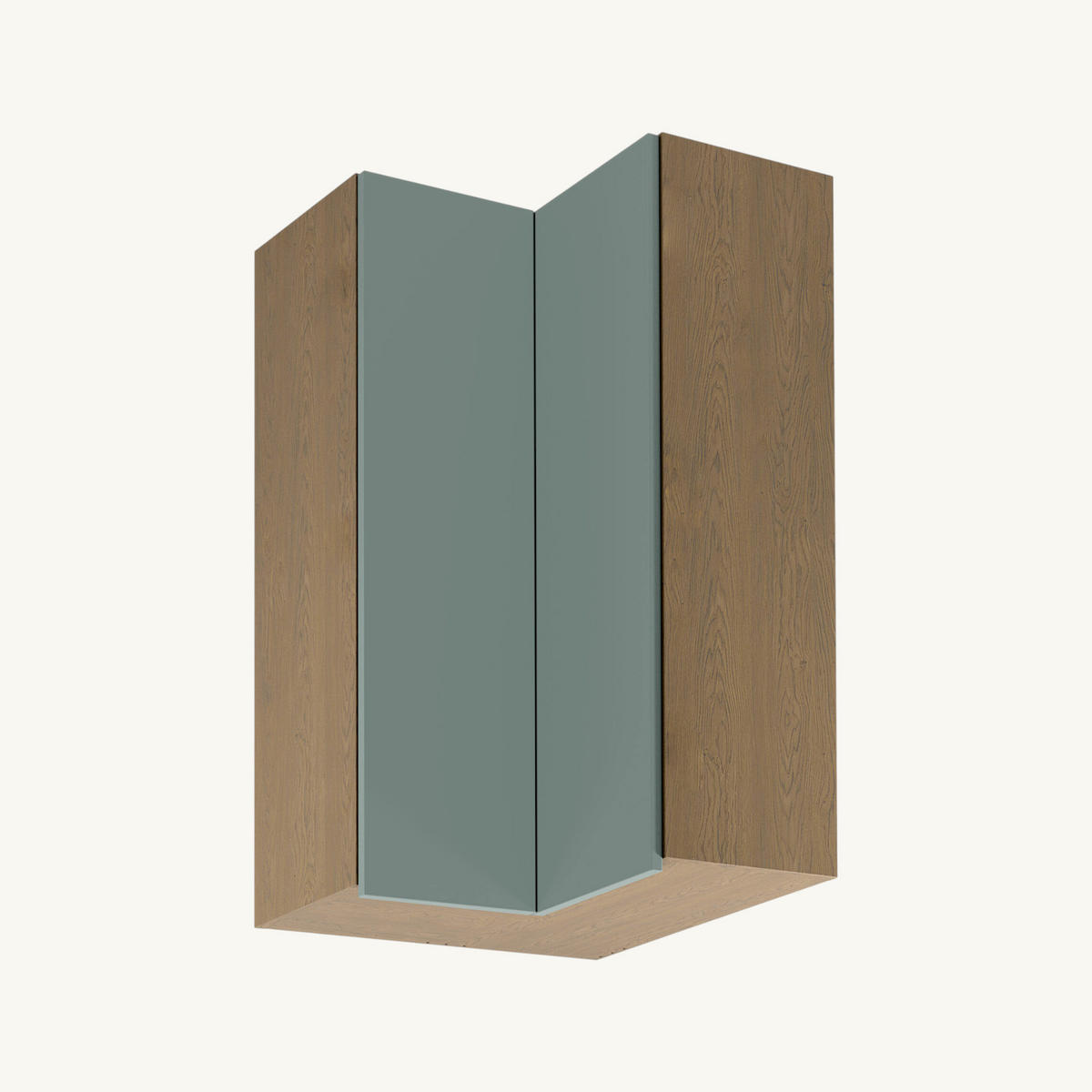 WINKELKÜCHE - 310 x 290 cm Livaro – KU-S34 – Grün / Dunkle Eiche - Schwarz/Grün, Holzwerkstoff/Metall (310/247/290cm) - hi-markt