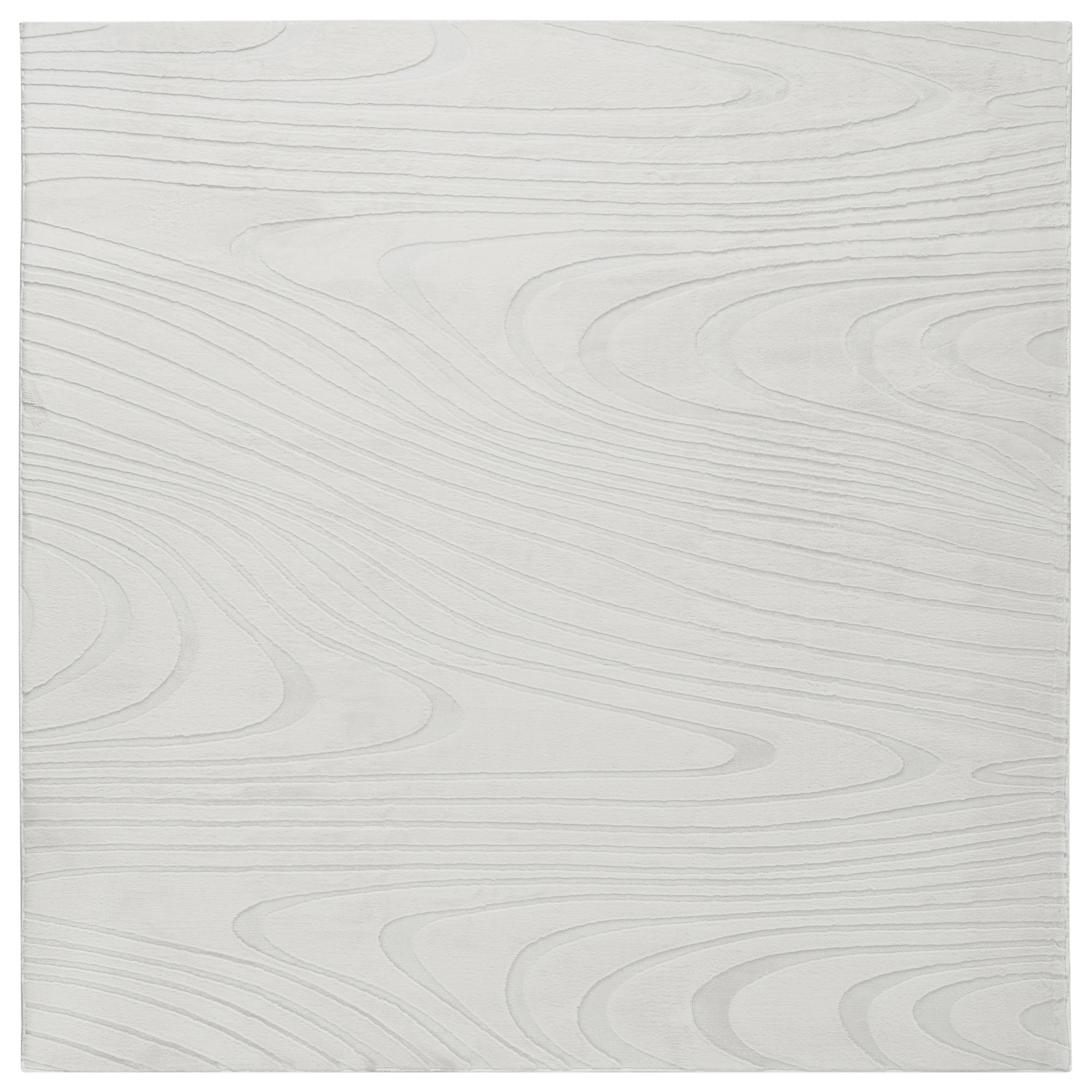 KOBEREC Z UMĚLÉ KOŽEŠINY Krémově bílý 160/160 cm Ontake - bílá/krémová, plast (160/160cm) - Beliani