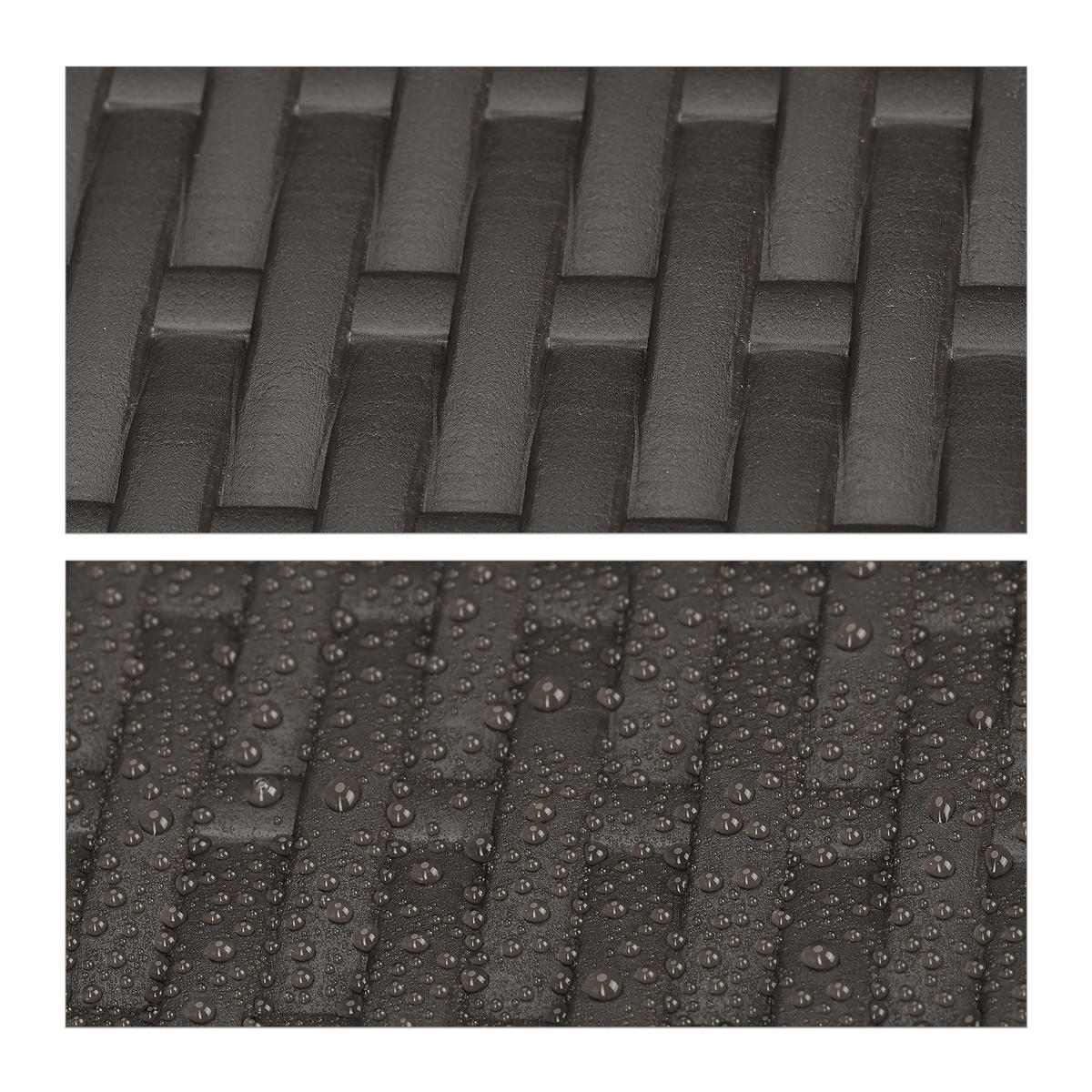 BIERBANK-SET - Schwarz, Kunststoff/Metall (100/42/25cm) - Relaxdays