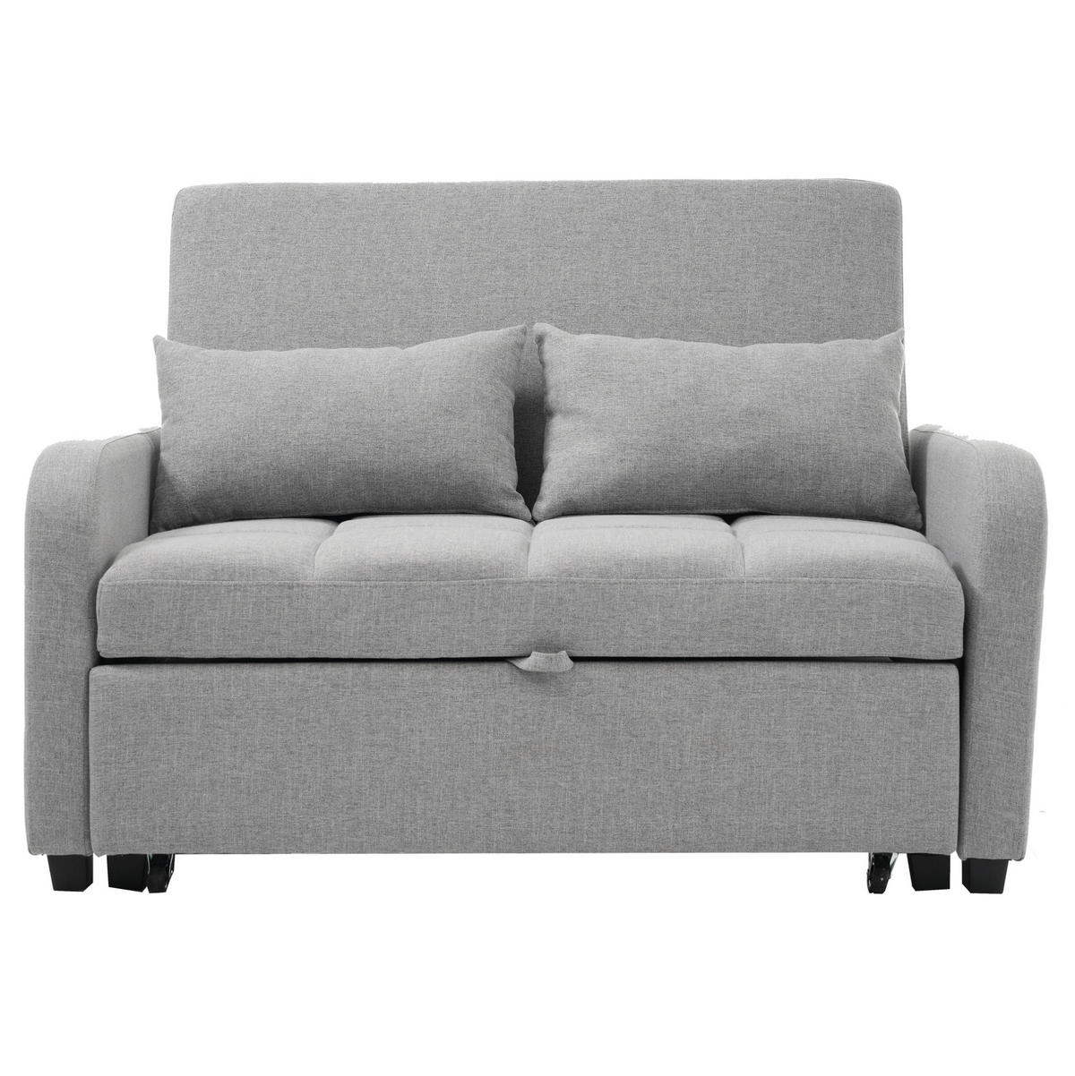 SCHLAFSOFA mit verstellbarer Rückenlehne 127x180 cm Antique Gray - Grau, Metall (75/94/127cm) - Meubliv
