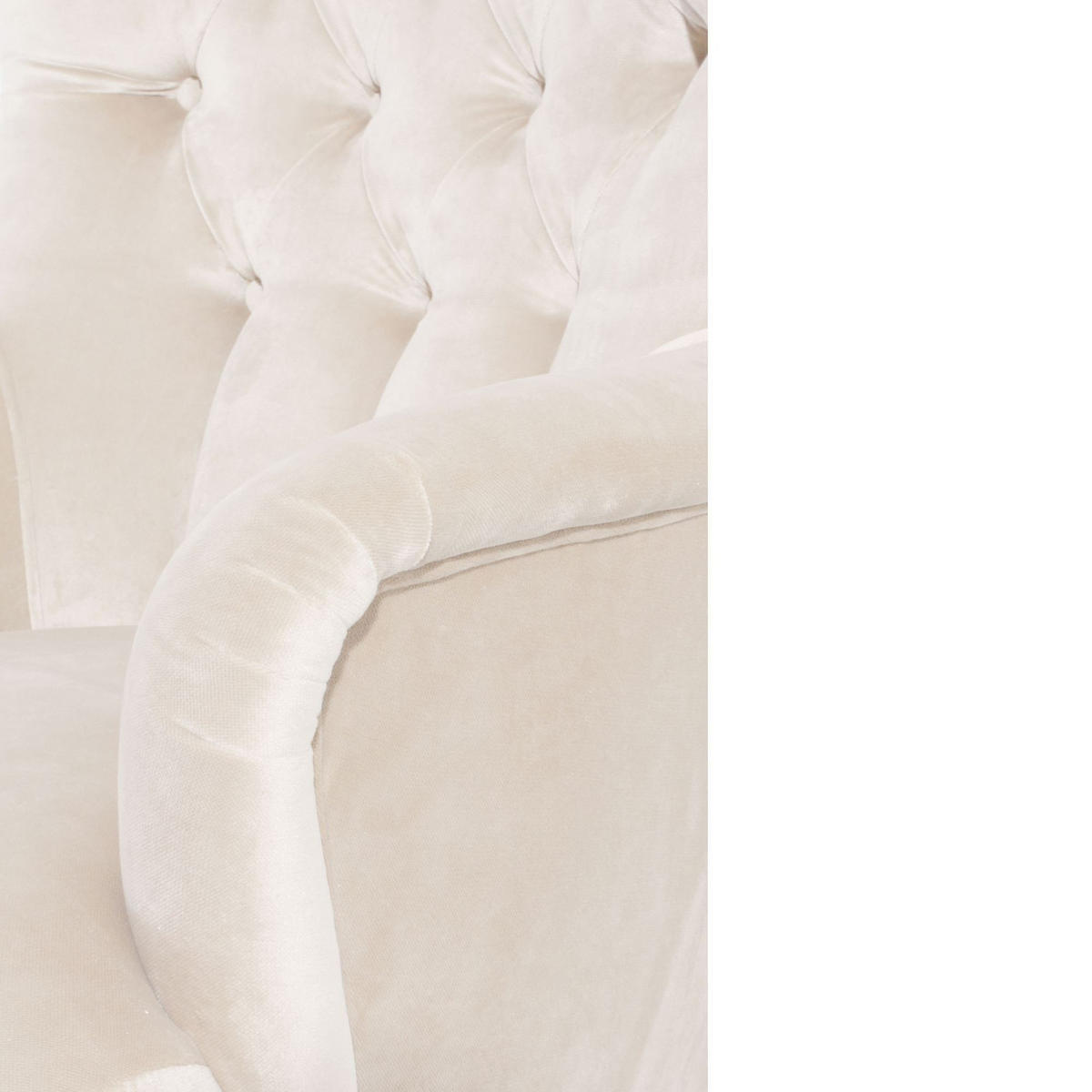 SESSEL Kaiya Bezug Samtvelours Buche natur / creme - Weiß, Kunststoff (71/97/82cm) - 58aufmkessel