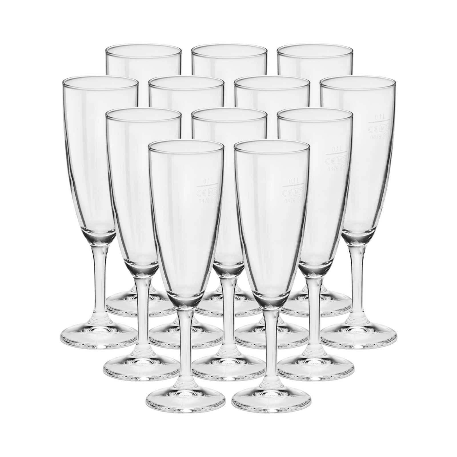 SEKTKELCHE GEEICHT Prosecco transparent 0,1 l 12er Set - Transparent, Glas (0.15L) - Bormioli Rocco
