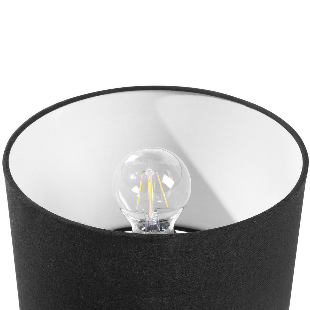 TISCHLAMPE Tobol 22/22/40 cm - Schwarz, Holz (22/22/40cm) - Beliani