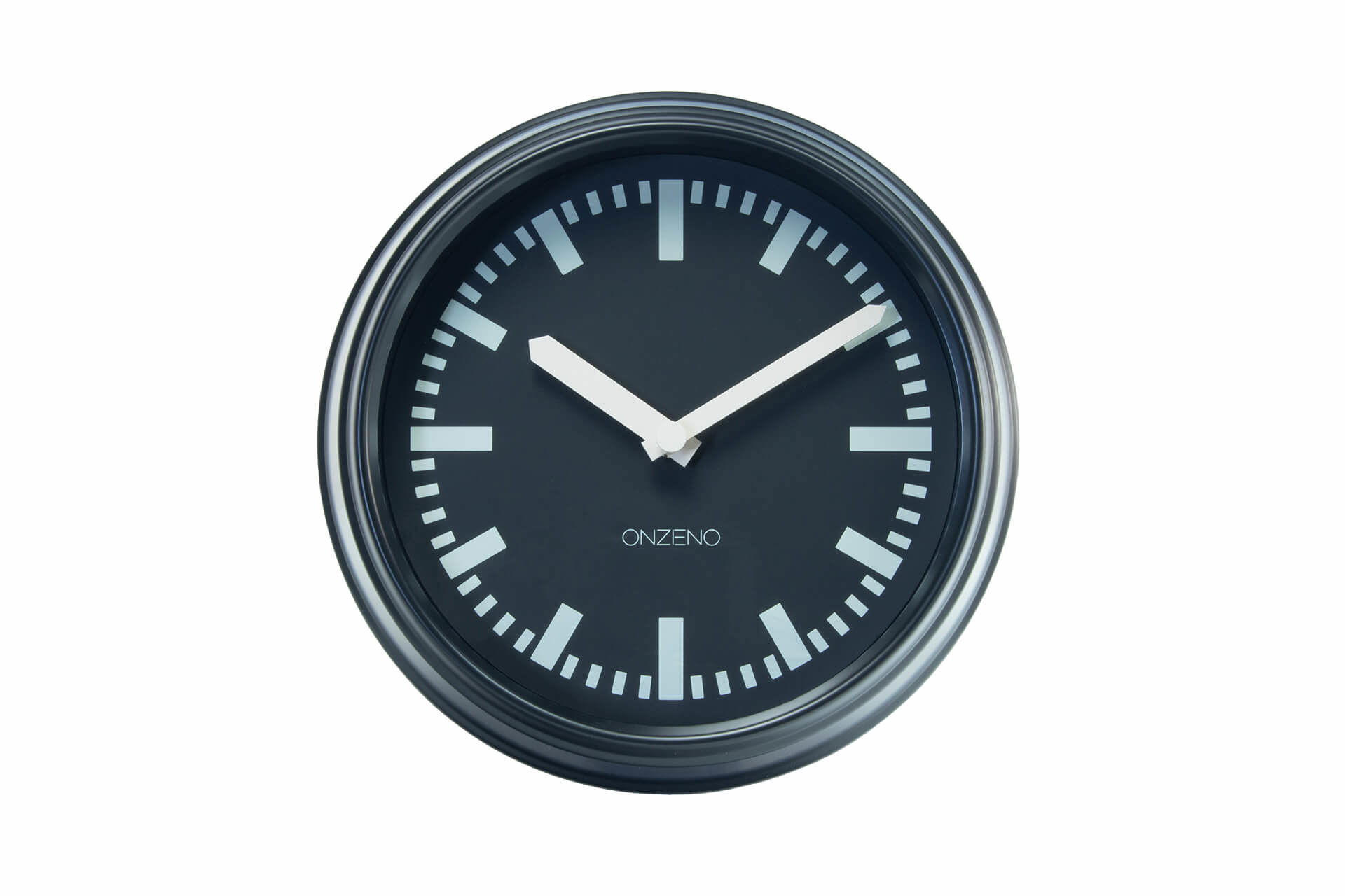 WANDUHR Design Schwarz 24/24 cm - Schwarz, Glas (0.58/24/5cm) - ONZENO