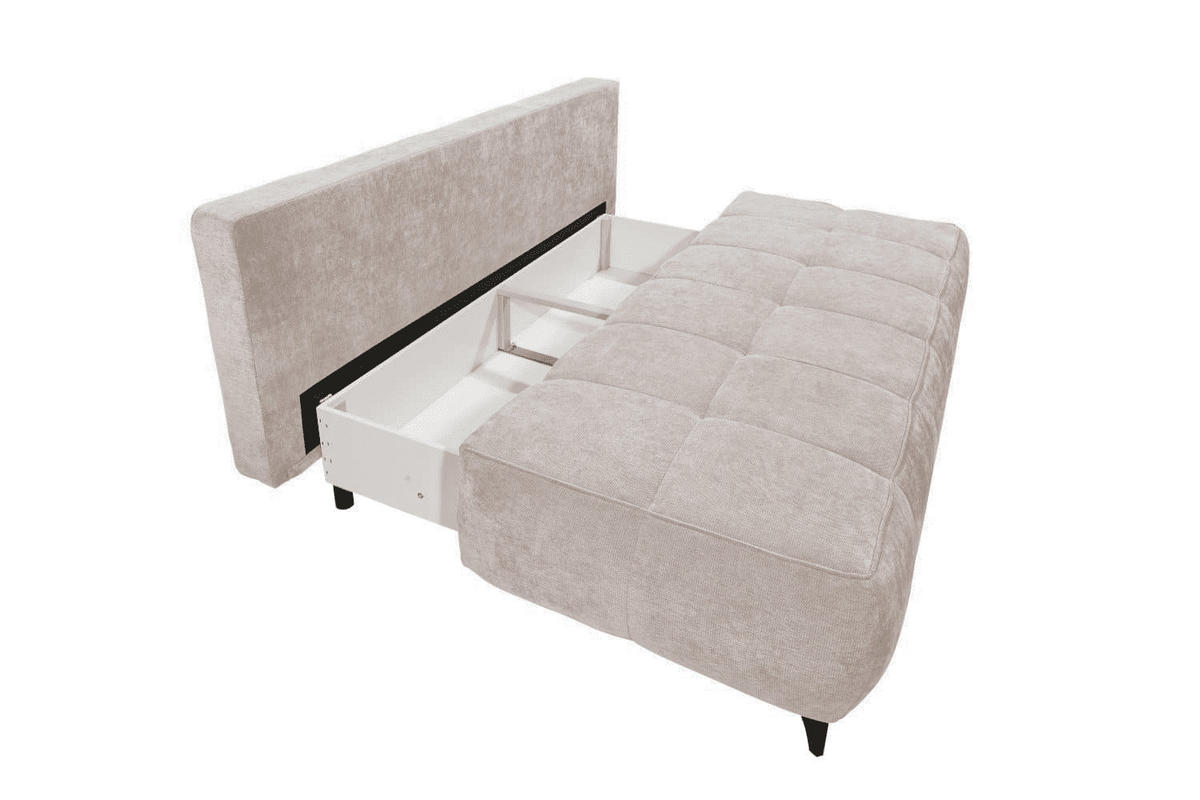 SCHLAFSOFA mit Bettkasten und Schlaffunktion - Silberfarben/Schwarz, Kunststoff/Textil (215/96/106cm) - ed exciting design