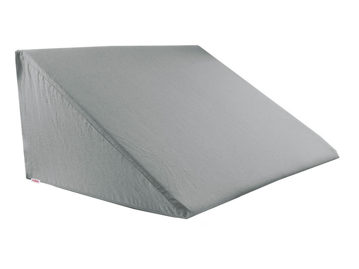 KEILKISSENBEZUG BasicSoft silber-grau 100% Baumwoll-Jersey 62/49/30 cm - Grau, Textil (49/62cm) - beties Heimtextil