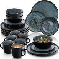 KOMBISERVICE MANILA - 24 teilig aus Steingut - Dunkelblau, Stein (50/30/80cm) - Sänger