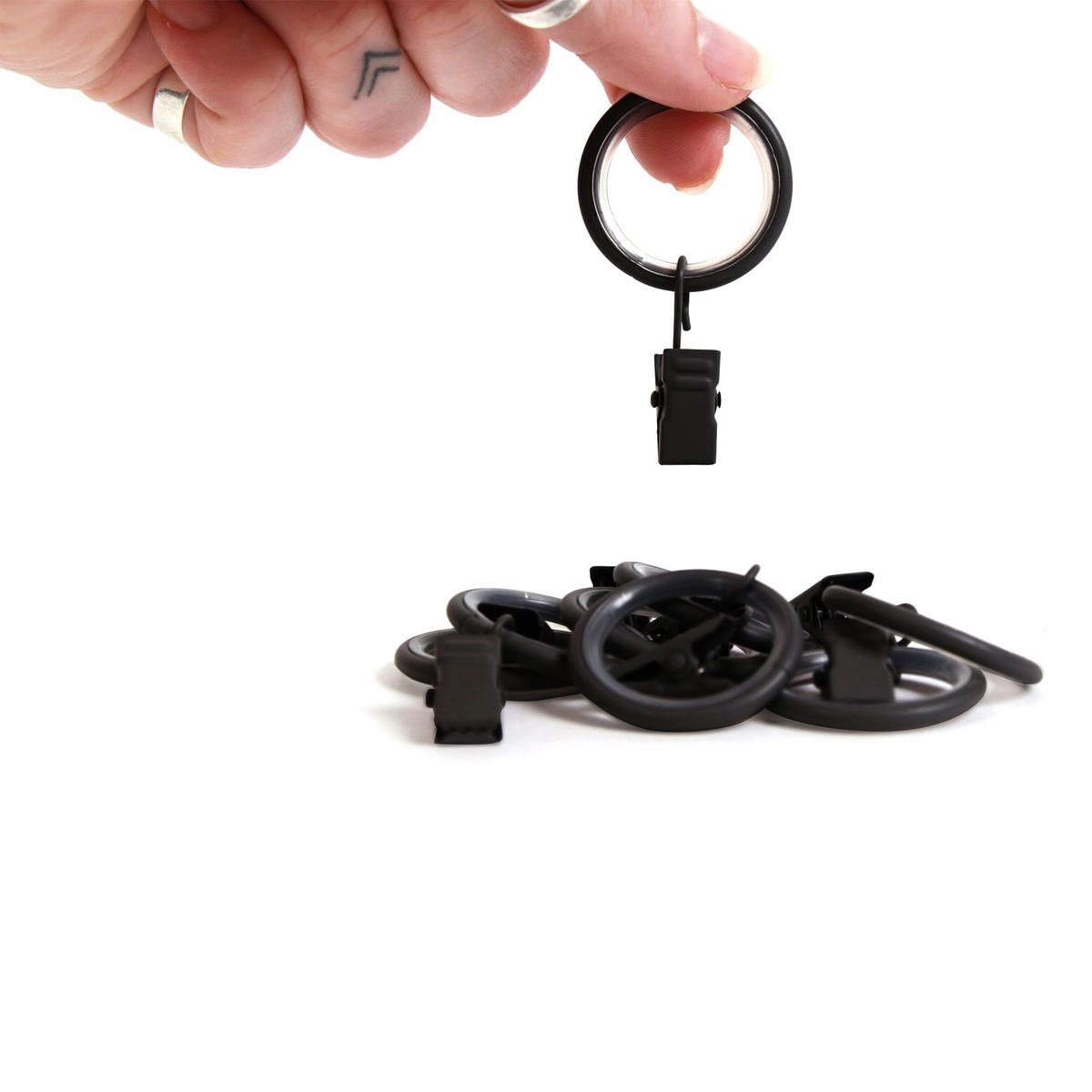 GARDINENSTANGE 1-lauf Kegel - Schwarz, Metall (140cm) - Deco-Raum
