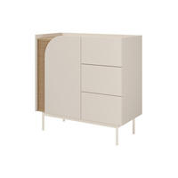 KOMMODE CARLO 08 90/90/42 cm in Macadamia / Frühlingseiche - Kaschmir, Holzwerkstoff (90/90/42cm) - Deine Möbel 24