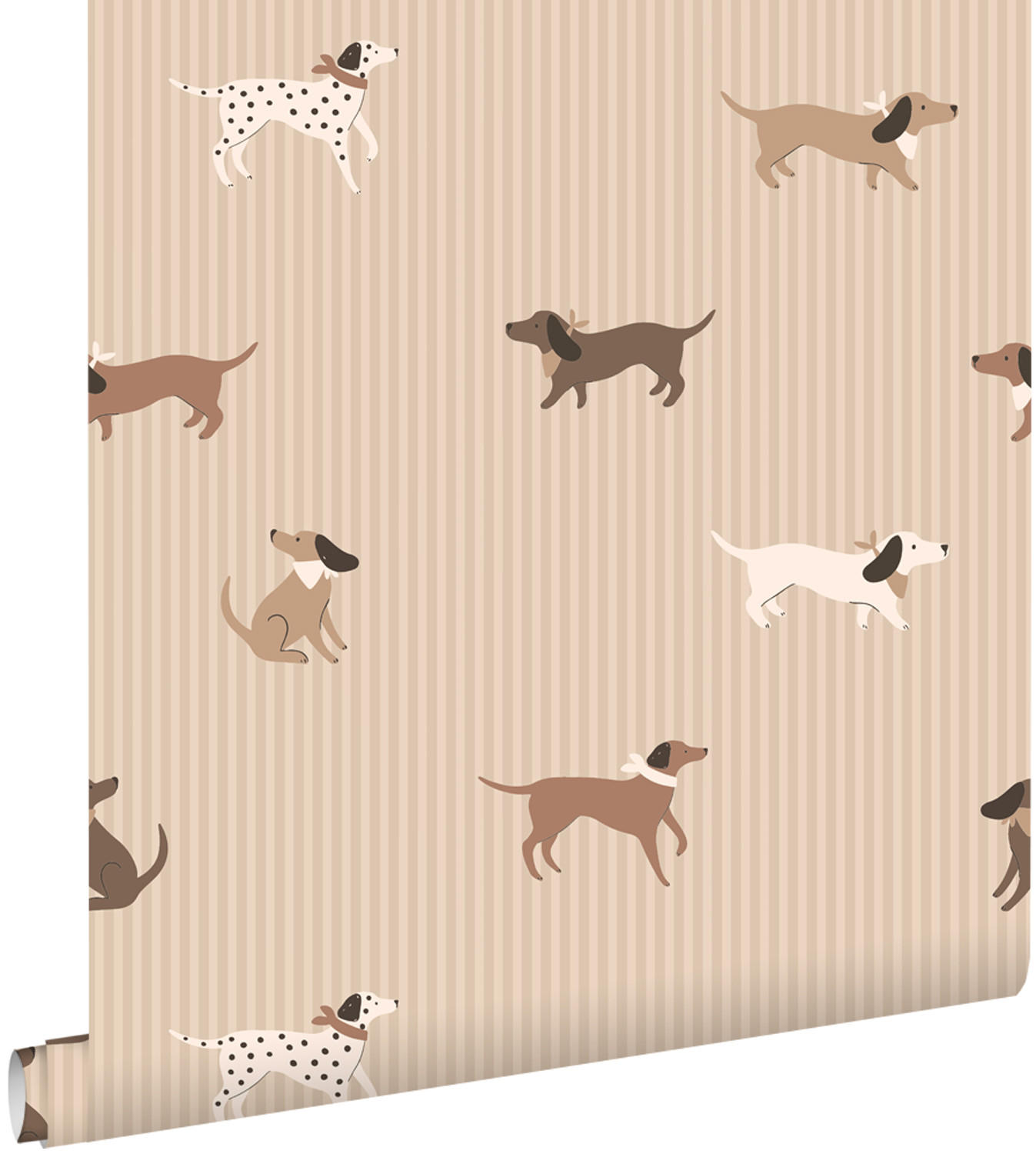 TAPETE Hunde 50 x 900 cm - Braun, Papier (50/0.1cm) - ESTAhome