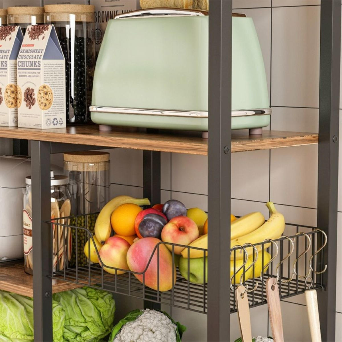 KÜCHENSCHRANK, braun 80/35/95 cm - Braun, Holzwerkstoff (80/95/35cm)