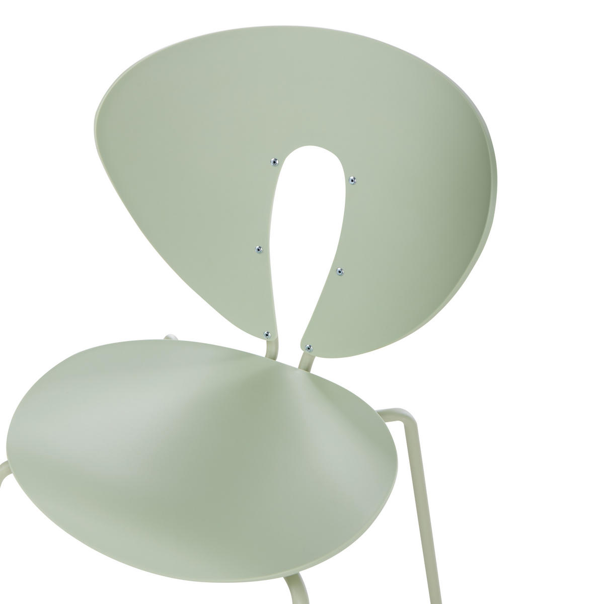 ESSZIMMERSTUHL 2er-Set Hellgrün Tracy - Silberfarben/Hellgrün, Kunststoff (47/81/51cm) - Beliani