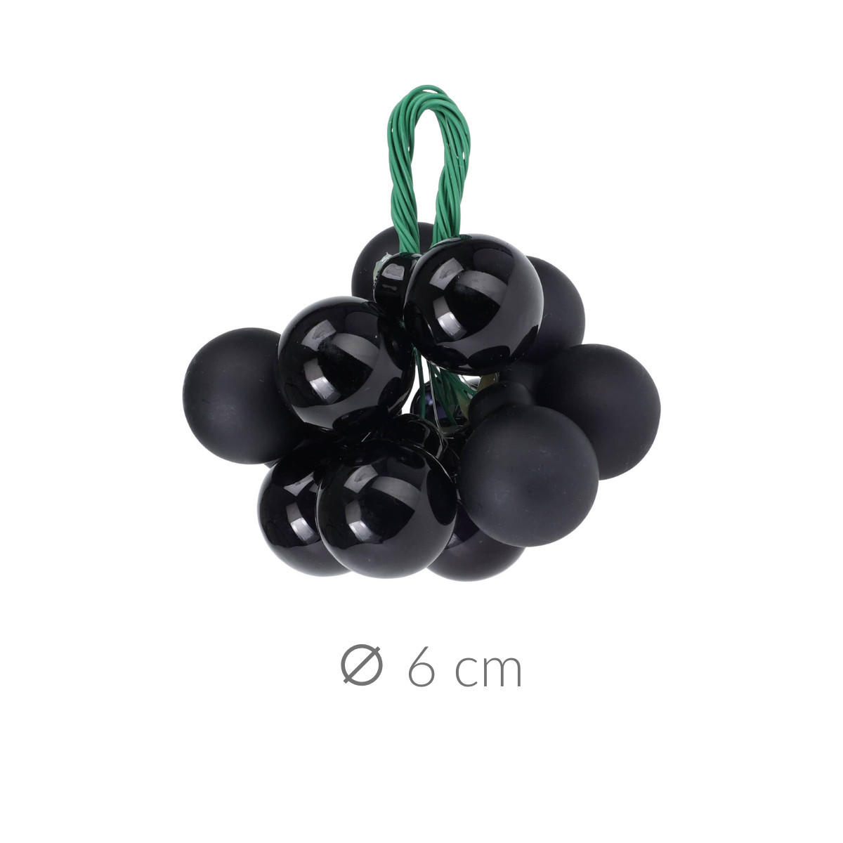 WEIHNACHTSDEKO Weihnachtskugeln - Schwarz, Glas (6/8/6cm) - Home Styling Collection