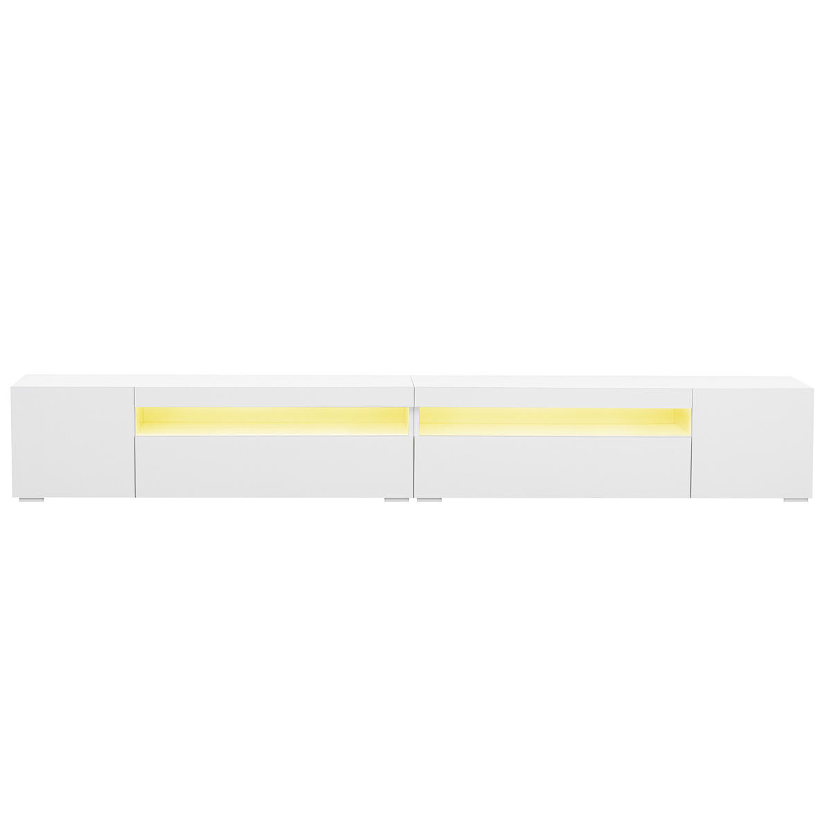TV-SCHRANK in Weiß mit variabler LED Beleuchtung 240/38.5/35.5 cm - Weiß, Holzwerkstoff (240/35.5/38.5cm) - Redom