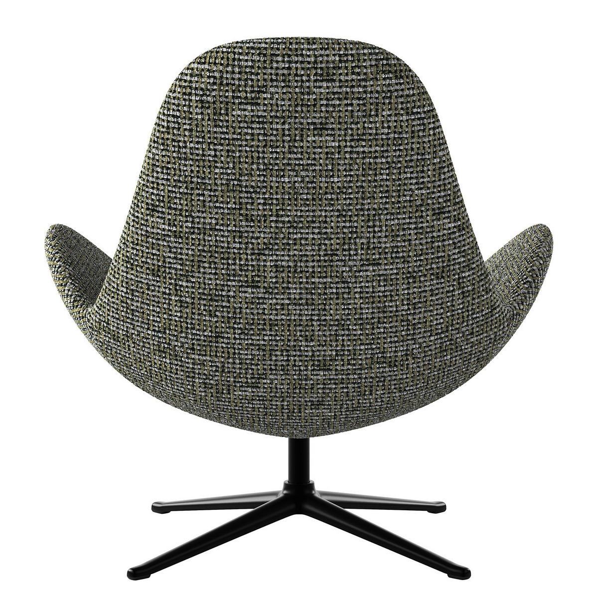 SESSEL - Schwarz/Grün, Textil/Metall (87/90/82cm) - home24