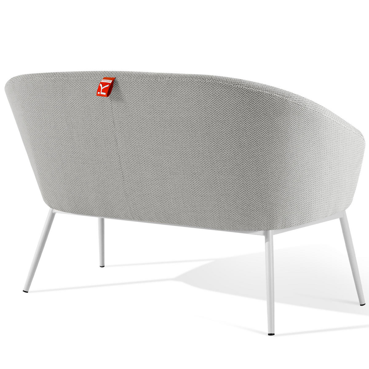 GARTENSOFA SOLIS Loungesofa, - Hellgrau, Textil/Metall (118/76/66cm) - KONSIMO®