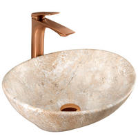 AUFSATZWASCHBECKEN Rea Sofia Savana Matt - Beige, Keramik (34.5/15/41cm) - REA