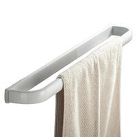 HANDTUCHHALTER – Weiße Einzelstange – 57 cm Länge - Weiß, Metall (7/2.7/57cm)