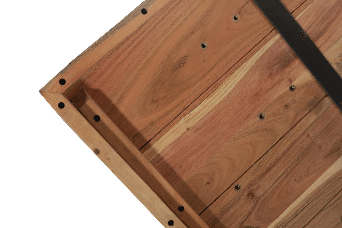 ESSTISCH RIO - Schwarz/Braun, Holz/Metall (90/180/77cm) - SAM