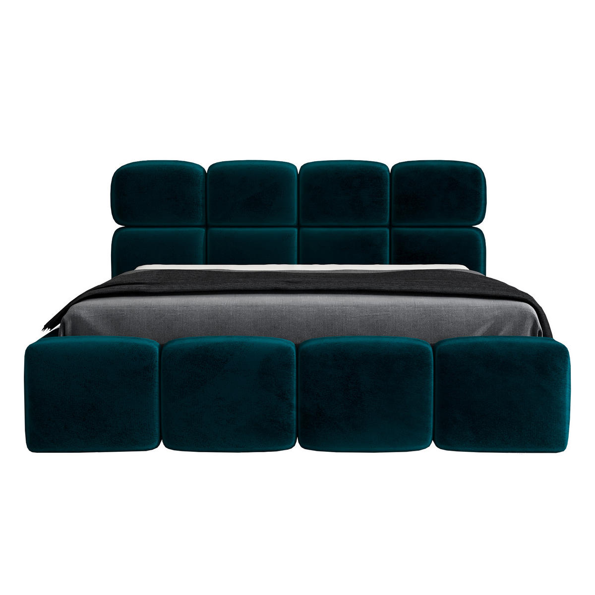 POLSTERBETT MONAKO 140x200 Grün - Grün, Textil (140/200cm) - A&J MöbelLand